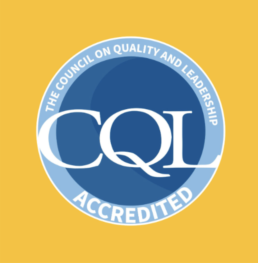Icon reading "The Council on Quality and Leadership (CQL) Accredited"
